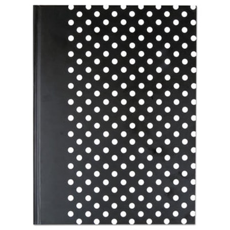 Universal Office Products UNV Dots Bound Notebook, Black 66350